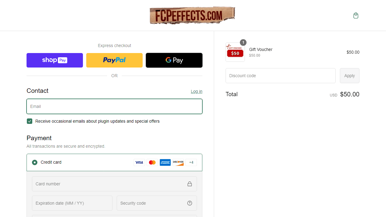 How to apply FCPeffects coupon code